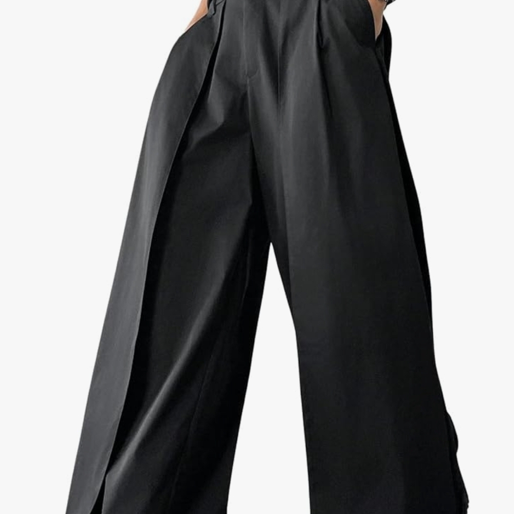 Sophisticated Black Dress Pants Ultra Wide Leg Y2K Palazzo